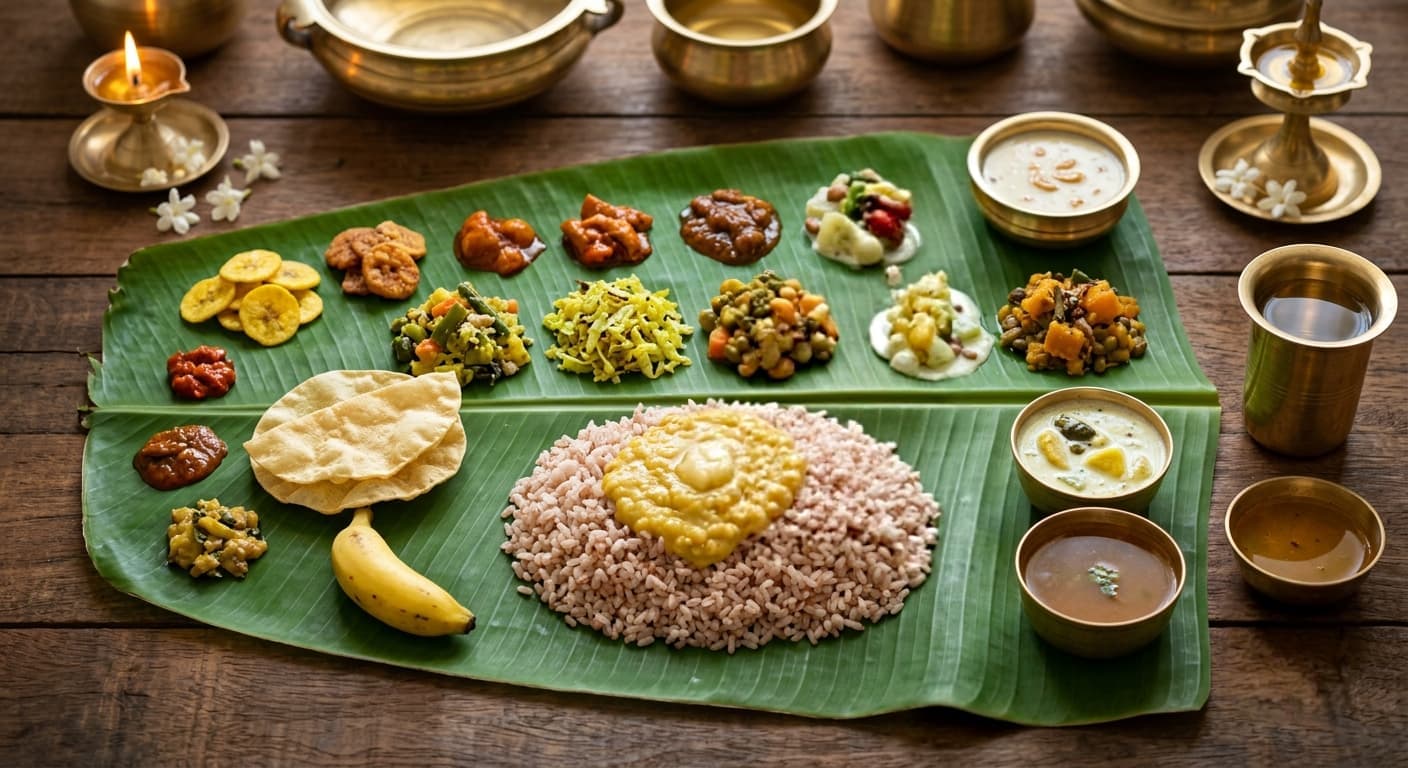 Mini Onam Sadhya(23 traditional dishes) — Onam Sadya by Alreef Panasia Restaurant in Umm Al Hassam, Bahrain